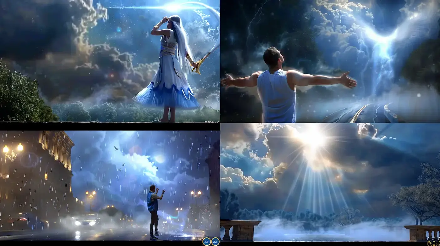 Cinematic Fantasy with Dramatic Sky and Ethereal Quality - Midjourney sref style