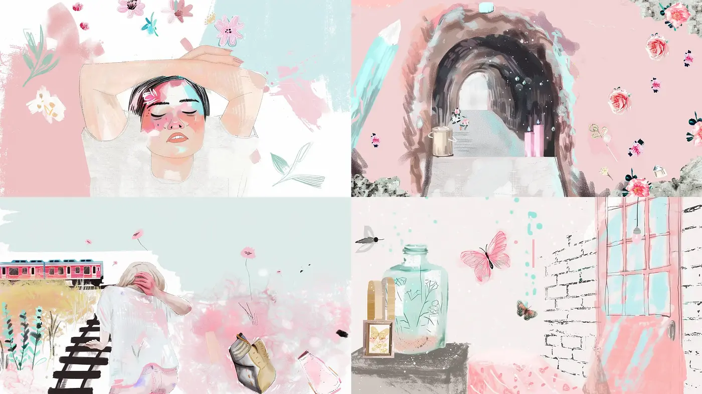 Dreamy Pastel Visions with a Whimsical Touch - Midjourney sref style