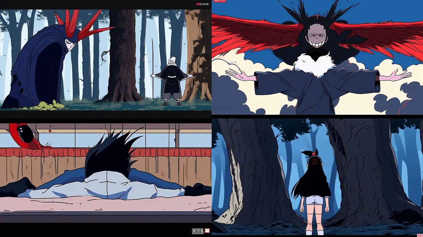 Dynamic Anime-Inspired Illustrative Fusion with a Vintage Filter - Midjourney sref style