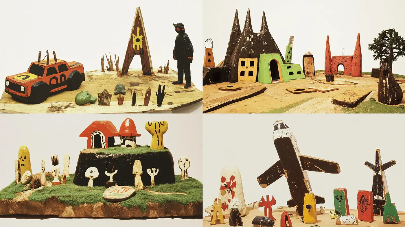 Earthy Tones and Whimsical Claymation Imagery - Midjourney sref style