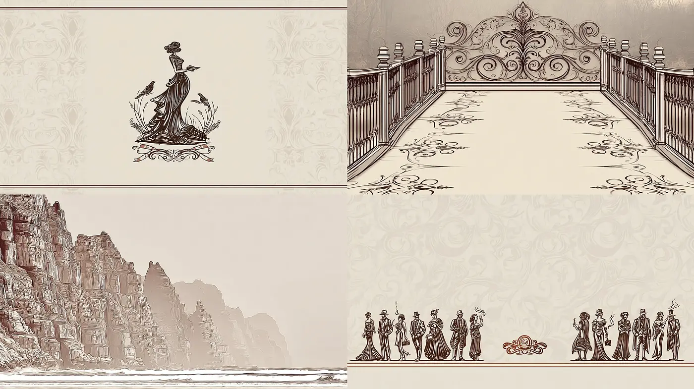 Elegant Vintage Illustrations with a Whimsical Aesthetic - Midjourney sref style