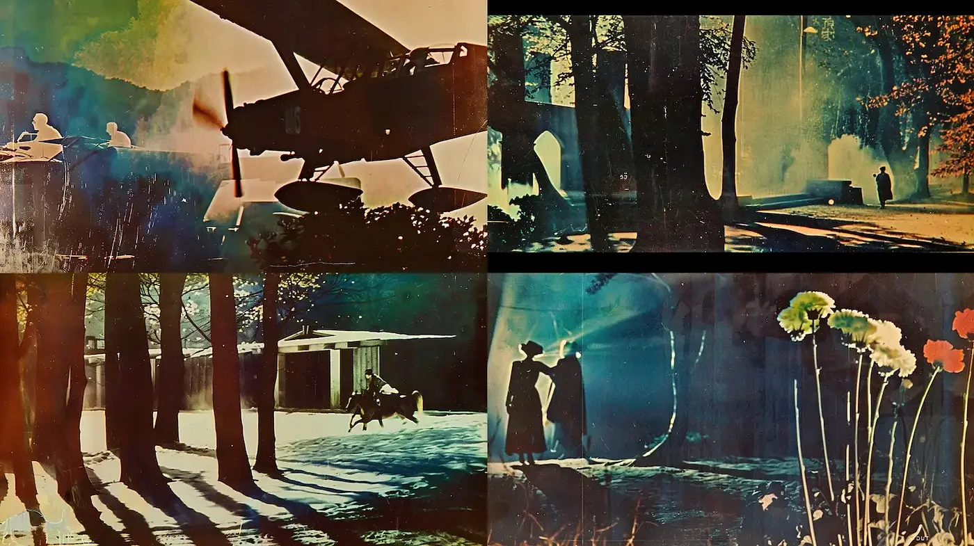 An Enigmatic Blend of Nostalgia and Ethereal Landscapes in a Vintage Style - Midjourney sref style