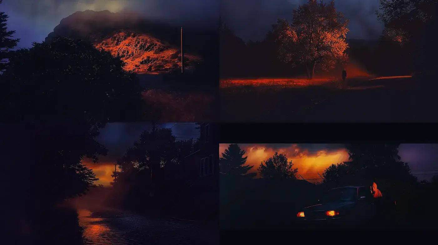 Atmospheric and moody landscapes with a cinematic feel - Midjourney sref style