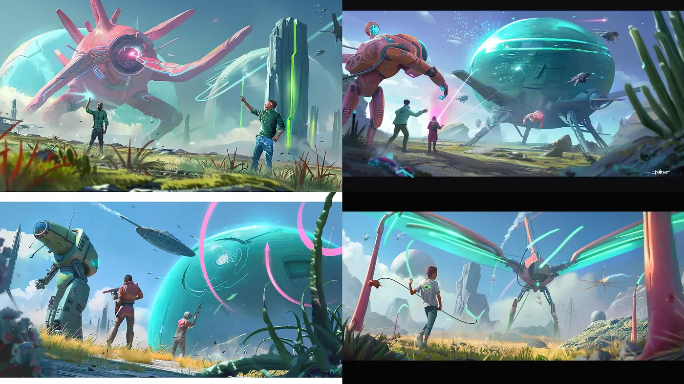 Ethereal Science Fiction Tableau with a Pastel Vividness - Midjourney sref style