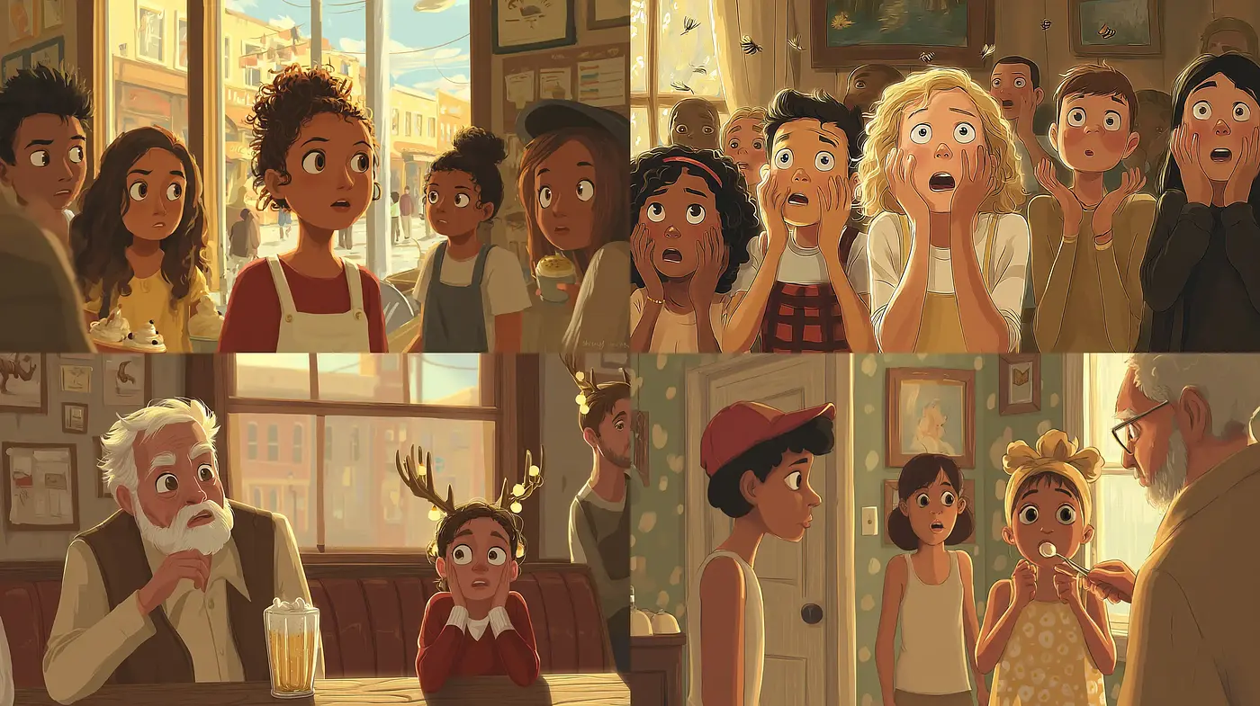 Whimsical and Emotionally Expressive Animated Style Inspired by Contemporary Illustration - Midjourney sref style