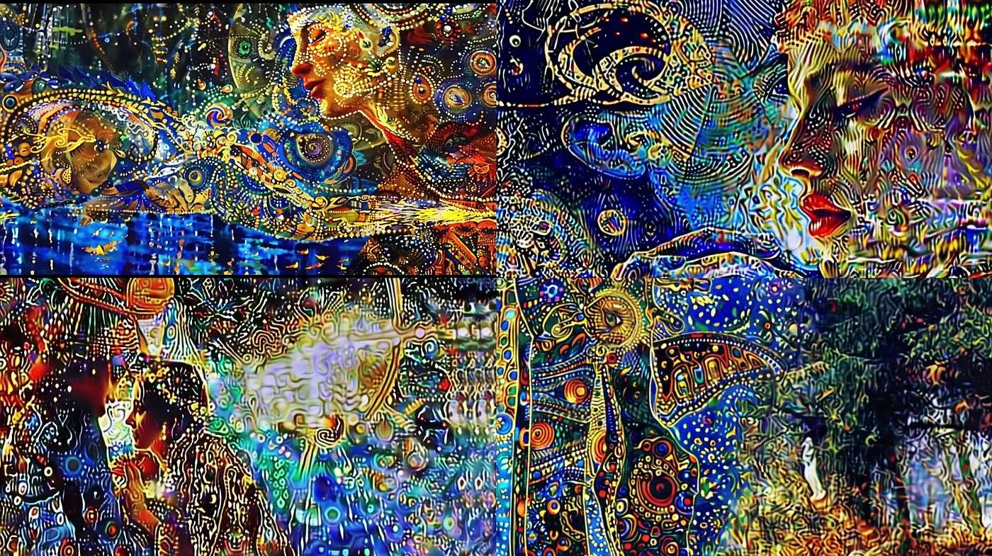 Vibrant Luminous Mosaic: A Fusion of Digital Artistry and Hypnotic Patterns - Midjourney sref style