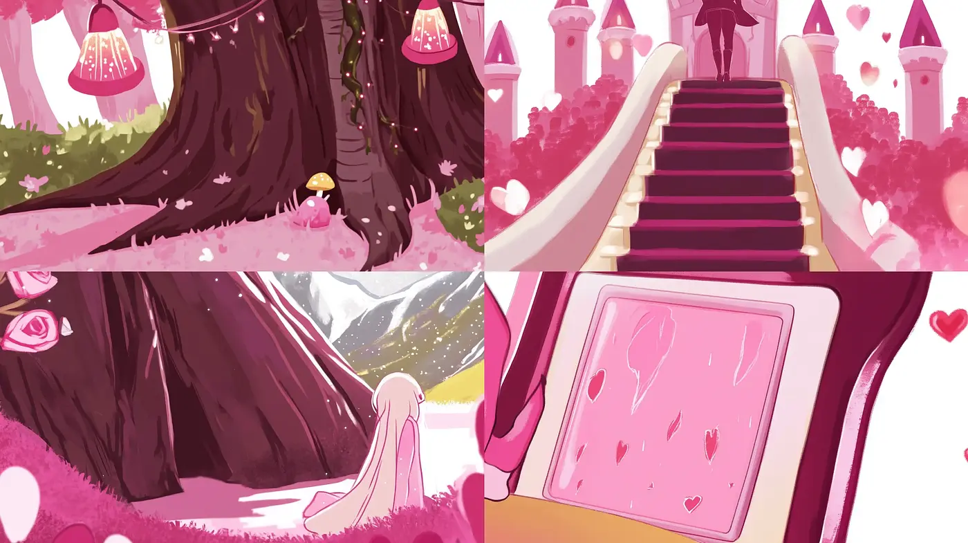Enchanted Whimsy: A Dreamy Pastel Kingdom - Midjourney sref style