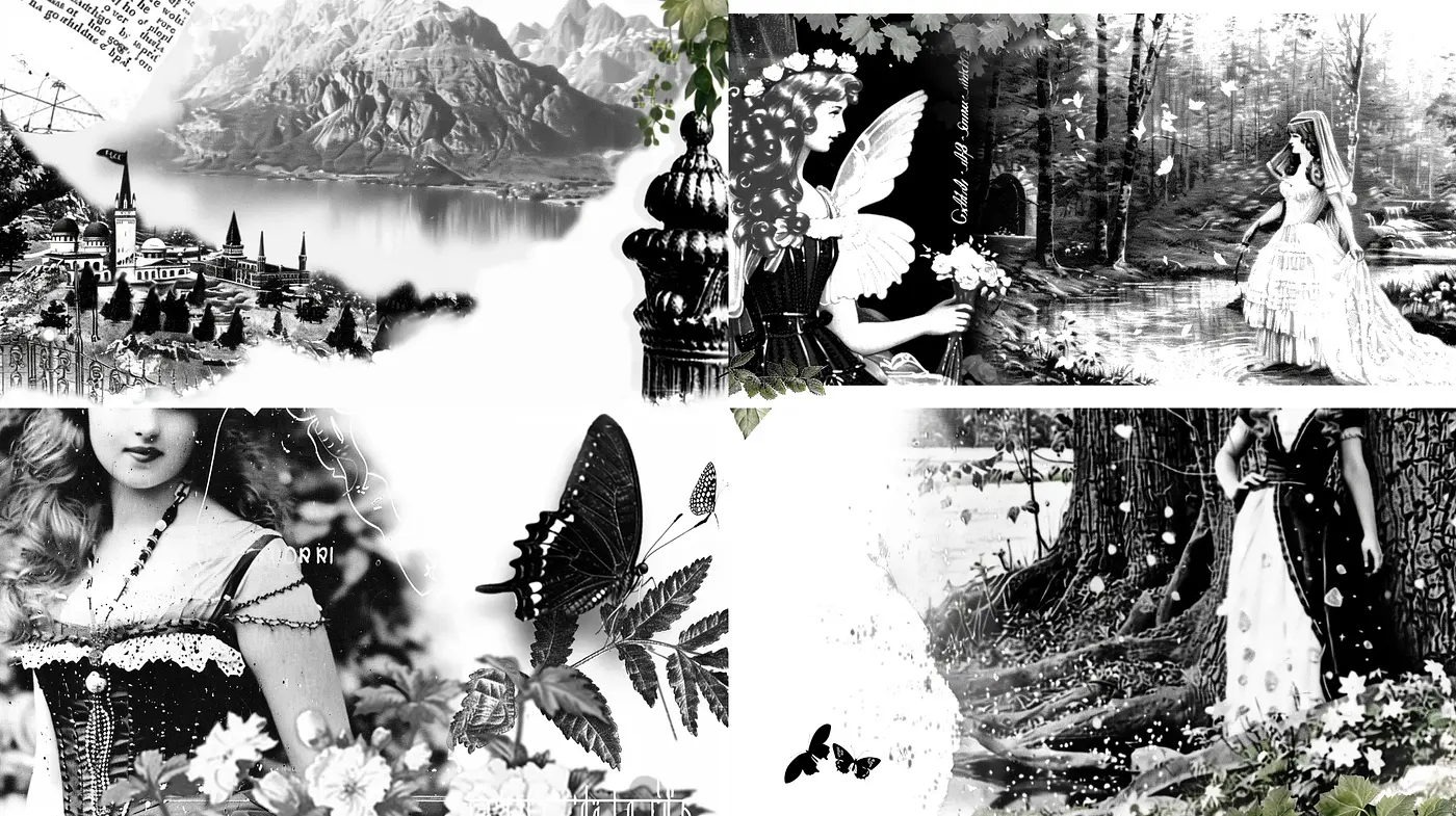 Monochrome Dreamscape: A Study in Grayscale Aesthetics and Romantic Naturalism - Midjourney sref style