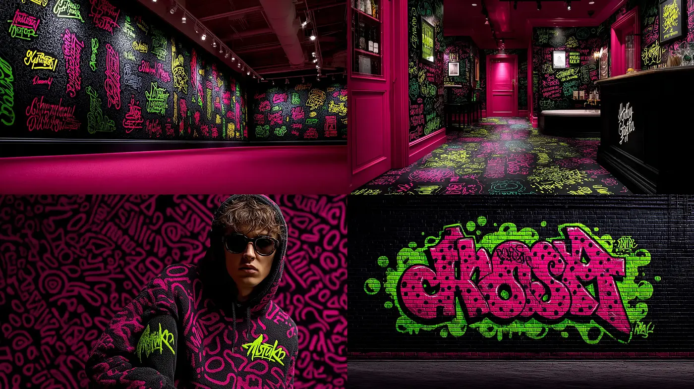 Vibrant Urban Graffiti Aesthetic with a Playful Edge - Midjourney sref style