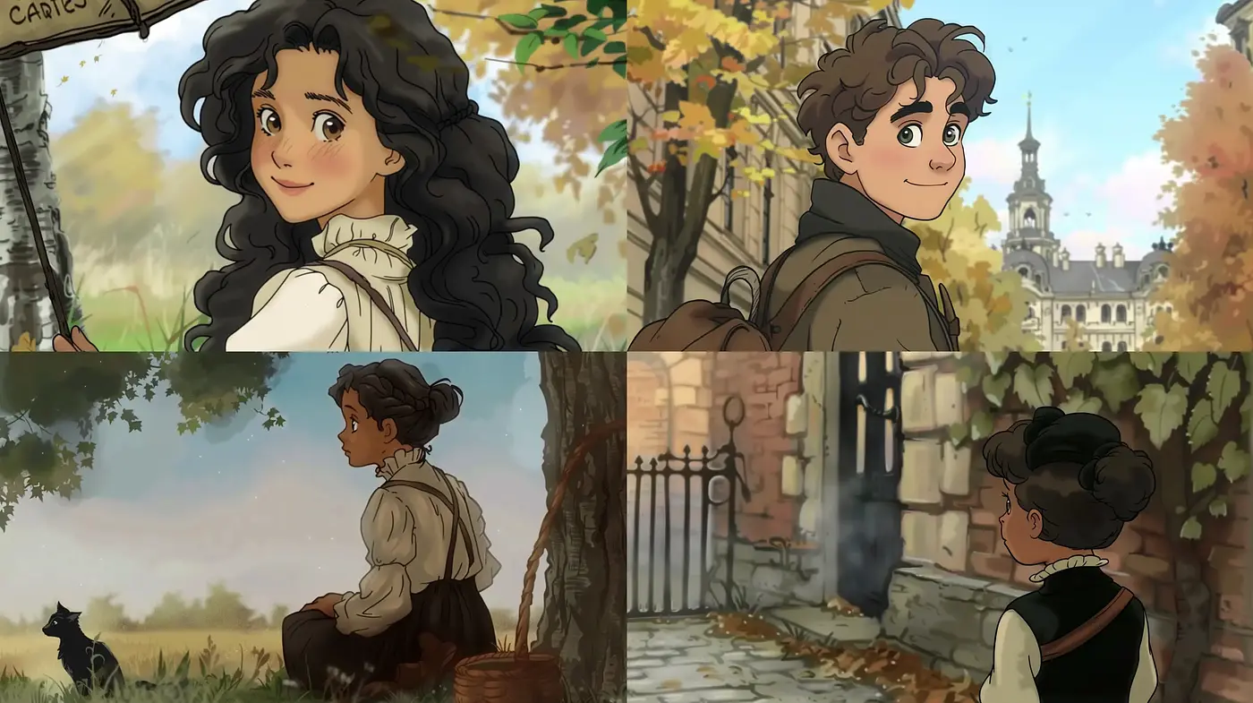 Whimsical Storybook Illustration with Warm Autumn Hues - Midjourney sref style