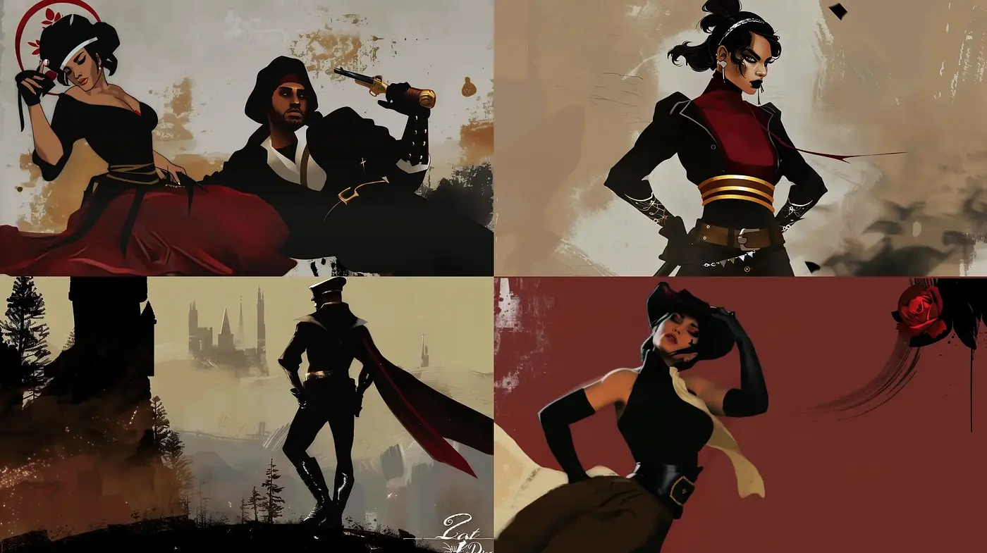 Dramatic Brushstroke Intrigue with a Cinematic Flair - Midjourney sref style