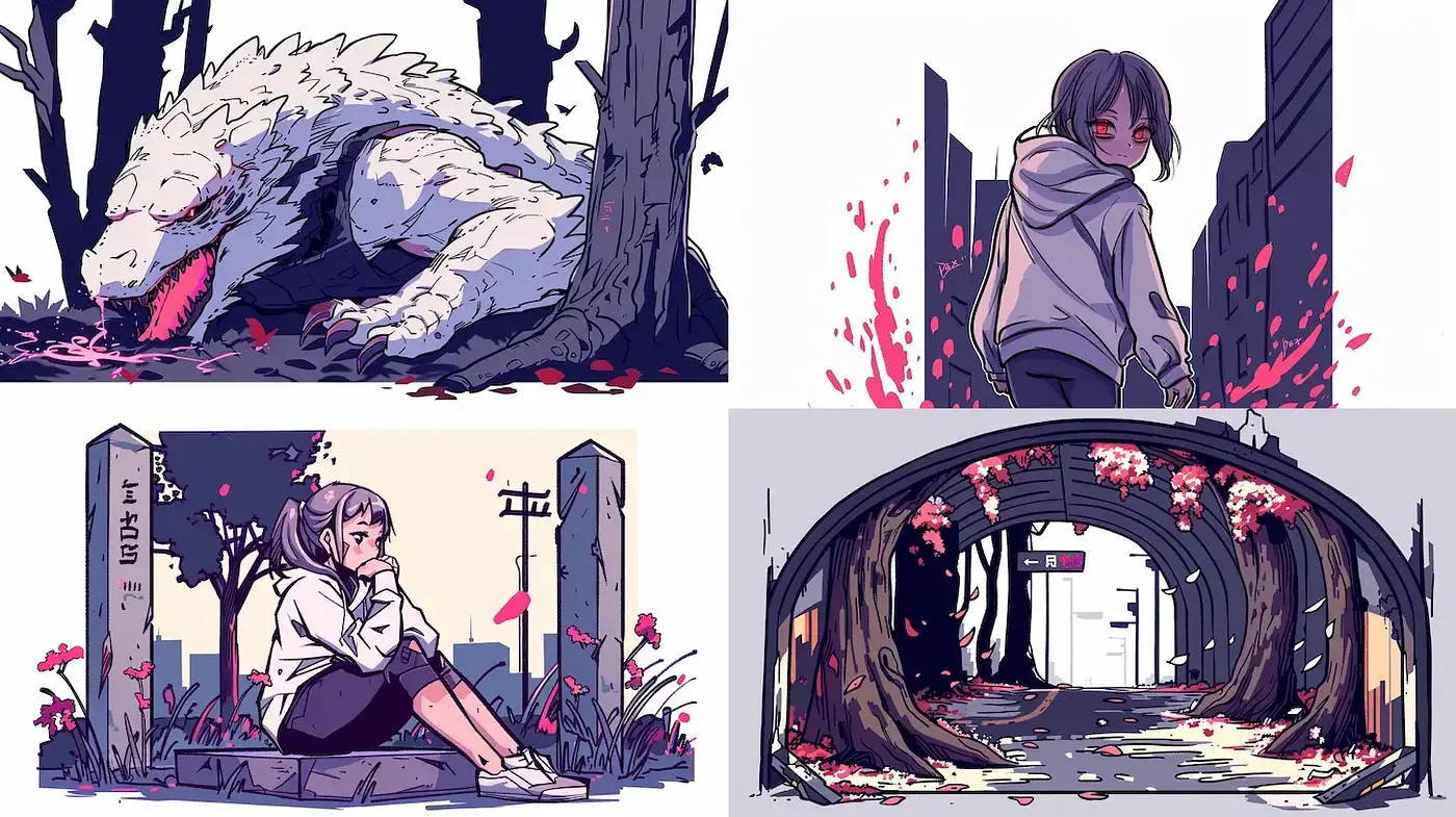 Ethereal and Enigmatic Illustrations with a Touch of Anime Aesthetic - Midjourney sref style