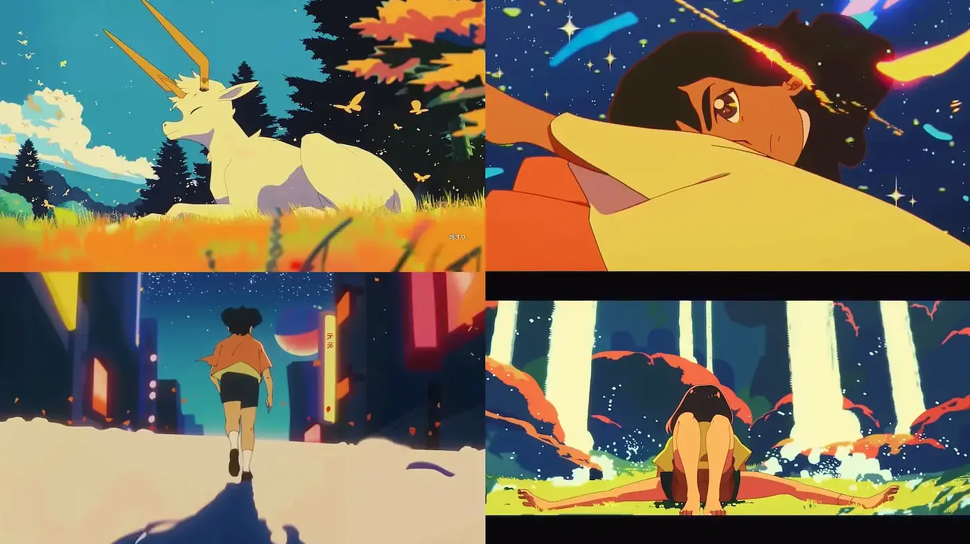 Vibrant and Whimsical Animated Aesthetic with Fantasy Elements - Midjourney sref style