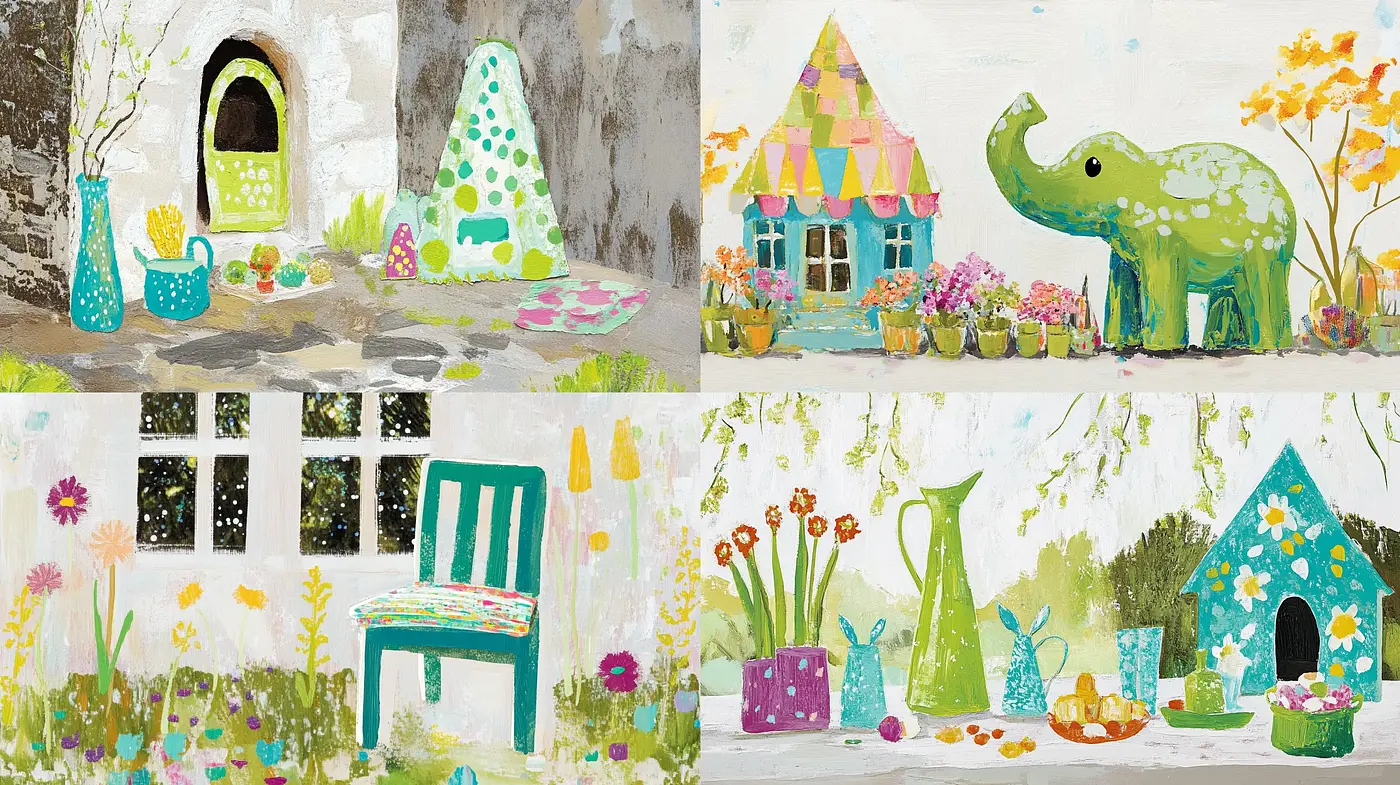 Whimsical Storybook Illustrative Art Style - Midjourney sref style