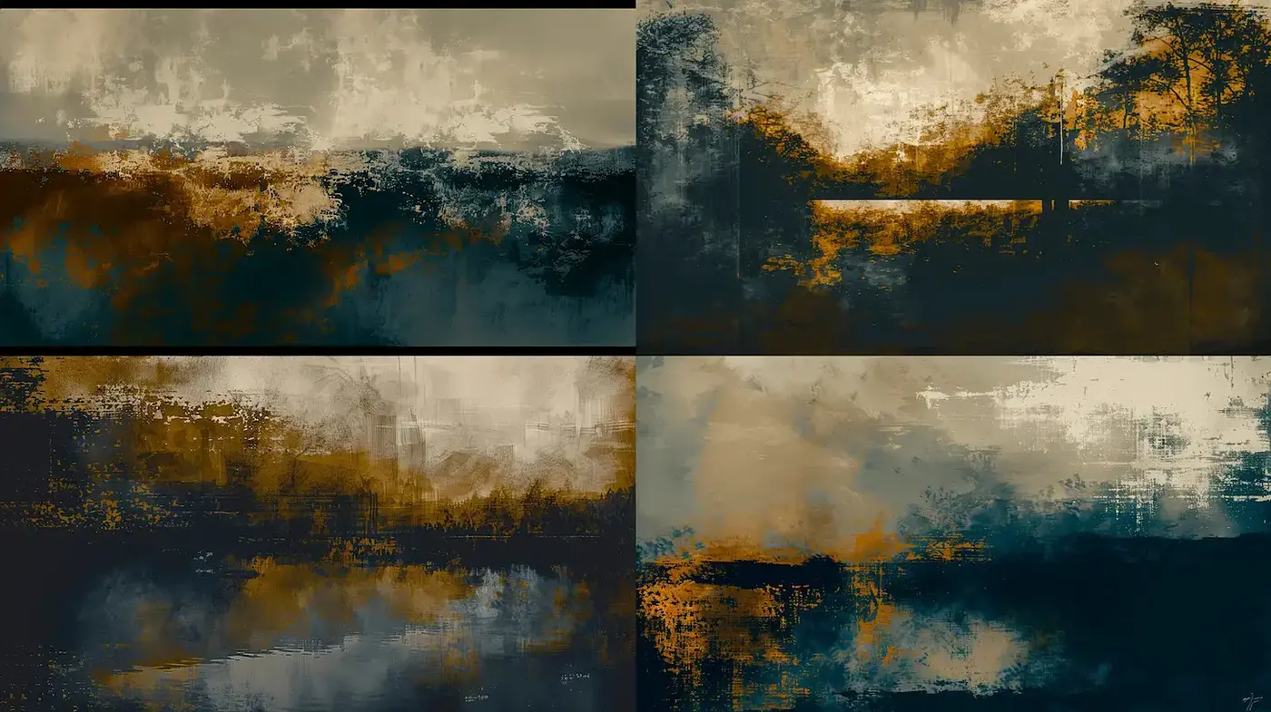 Abstract Landscape with Earthy Tones and Textural Variations - Midjourney sref style