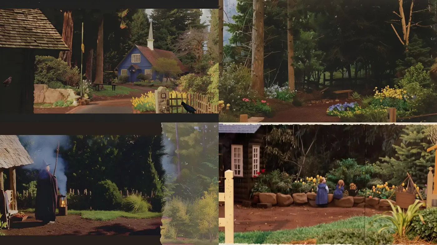 Earthen Hues and Textured Countryside: A Rustic Digital Painting Series - Midjourney sref style