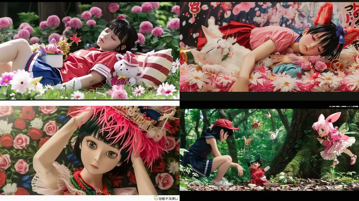 Enigmatic Blossom Dreamscape: An Ethereal Fusion of Anime and Nature - Midjourney sref style