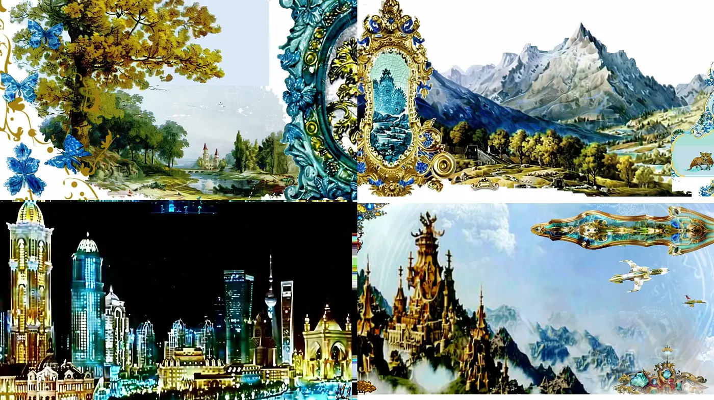 Enchanting Rococo Revival With a Twist of Oriental Landscape - Midjourney sref style