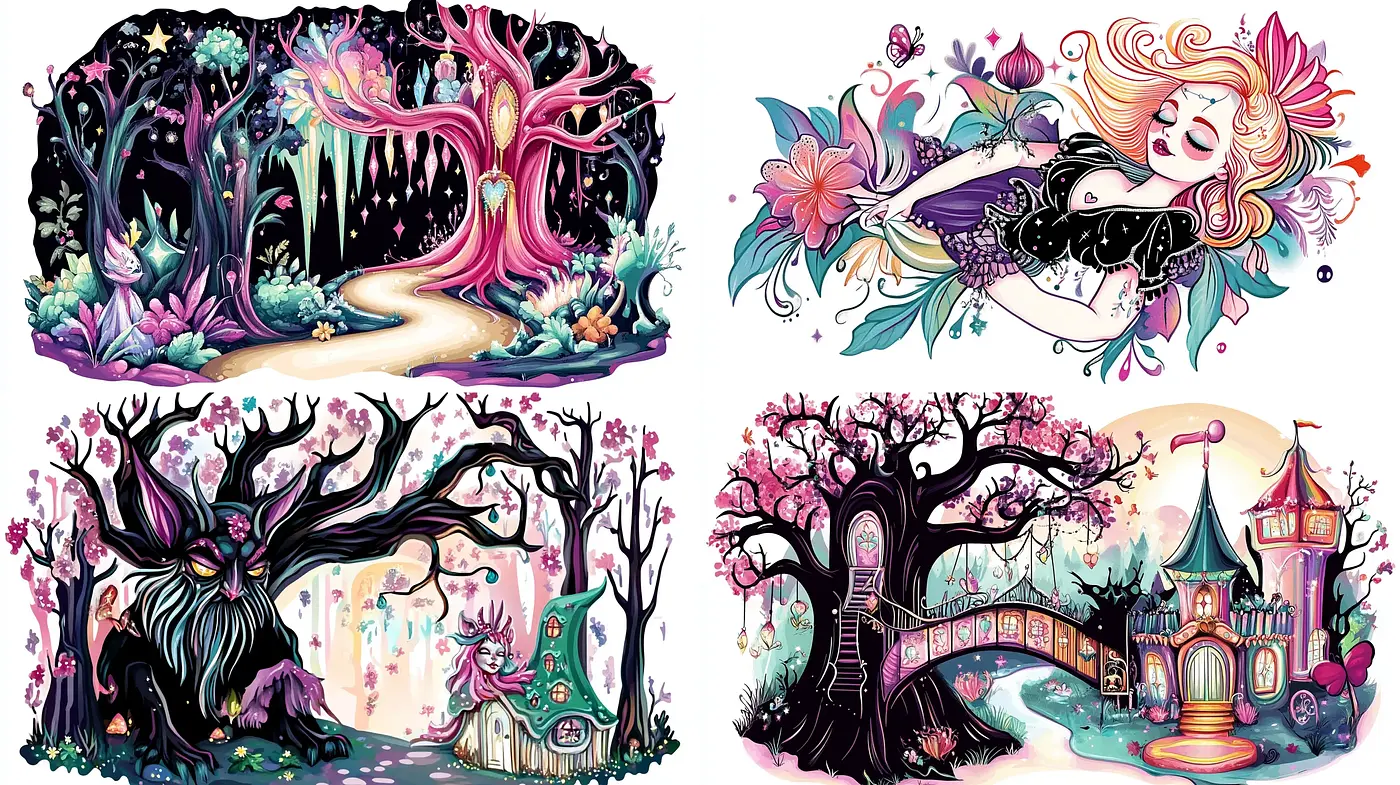 Whimsical Enchantment: A Manifestation of Dreamy Colors and Fantasy - Midjourney sref style