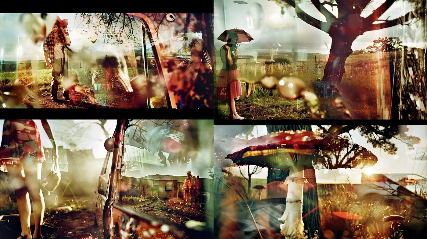 Ethereal Autumnal Dreamscape: A Harmonious Blend of Serenity and Nostalgia in Art - Midjourney sref style