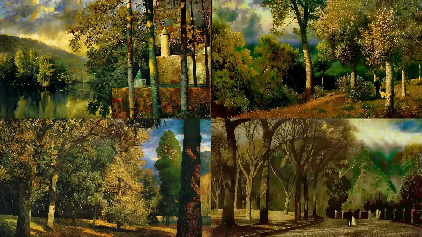 Twilight Hues of Forests and Reflective Waters - Midjourney sref style