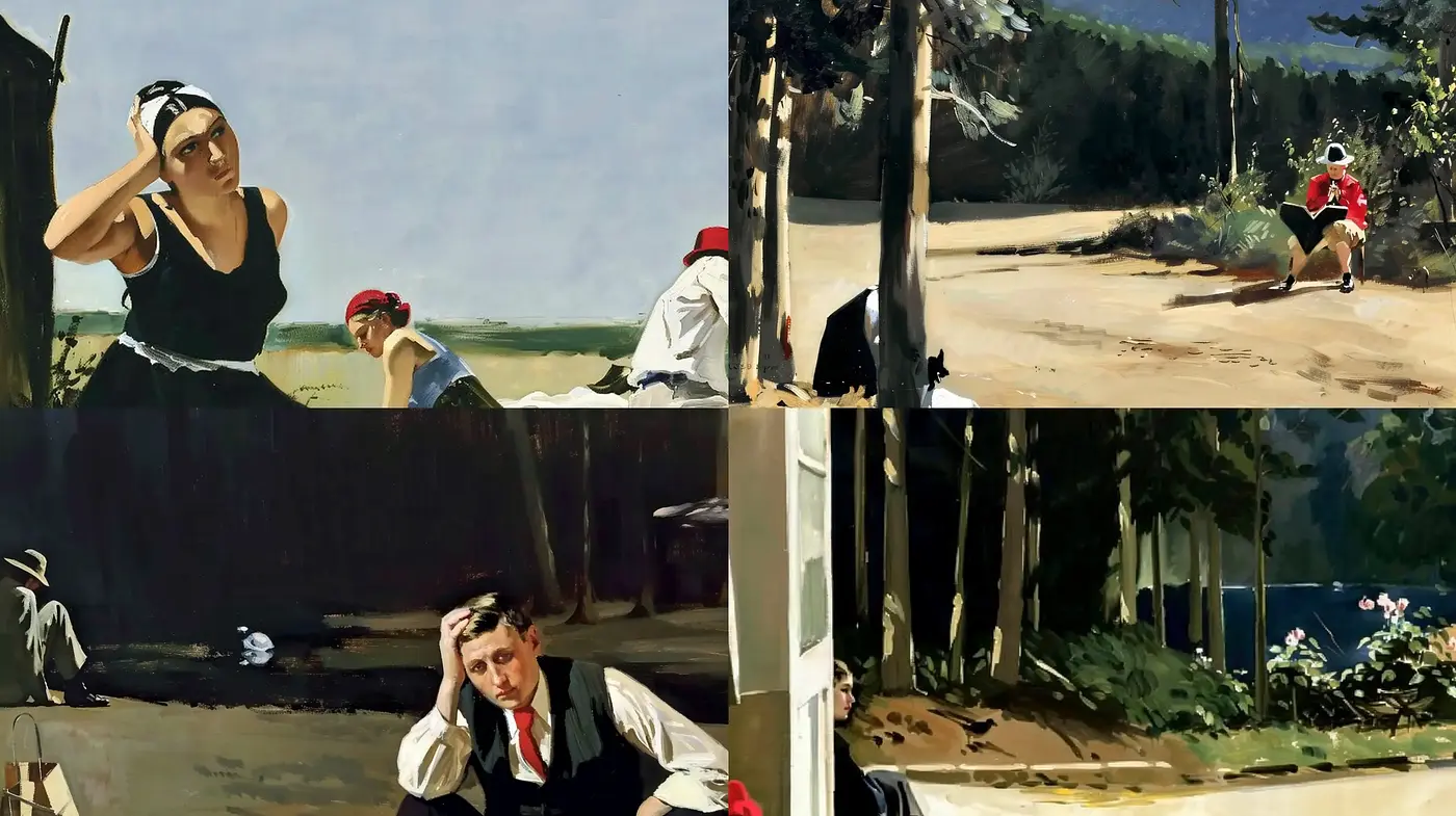 Cinematic Realism with a Contemporary Impressionistic Undertone - Midjourney sref style