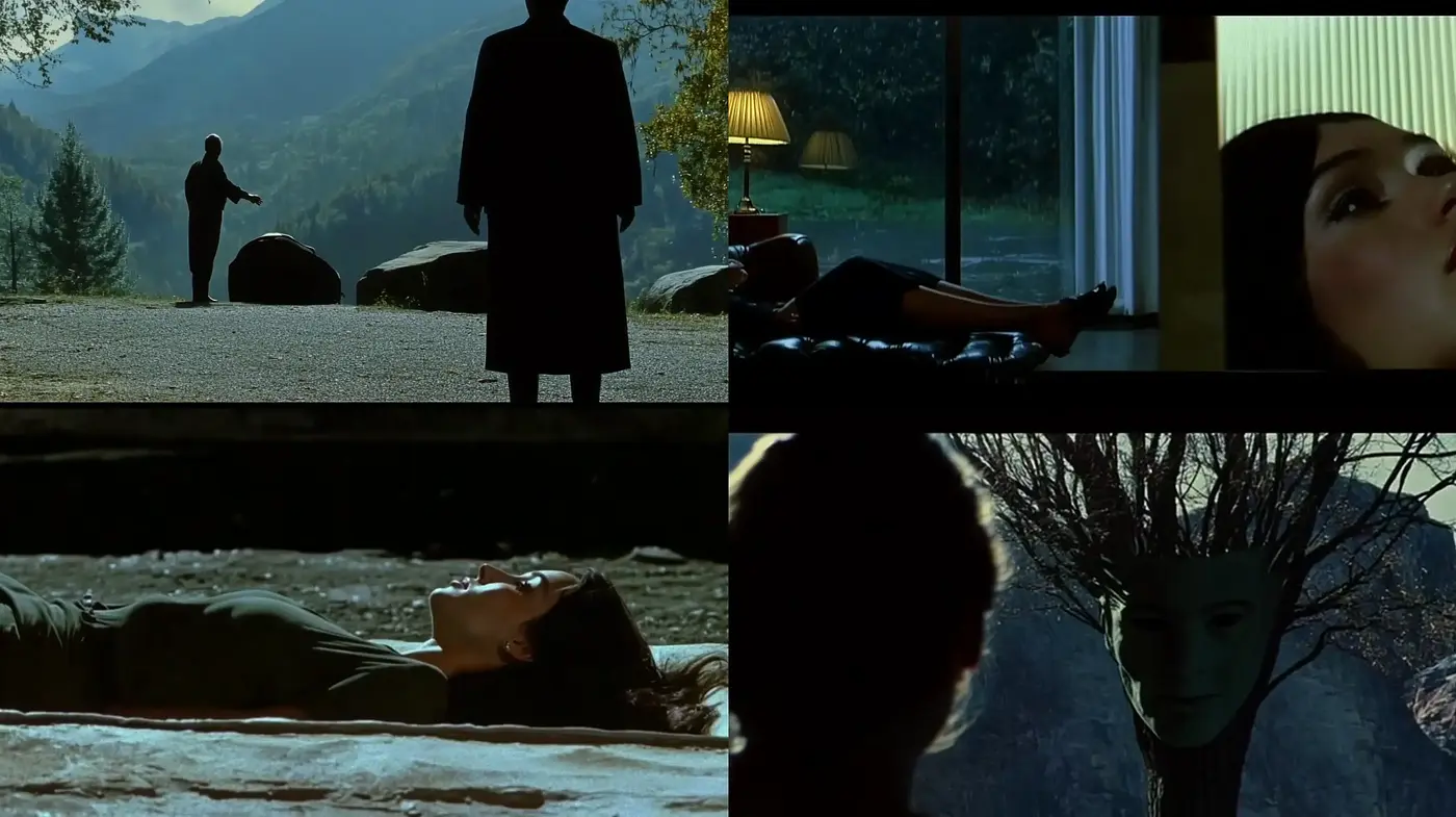Cinematic Tapestry of Enigmatic Silhouettes and Suspense - Midjourney sref style