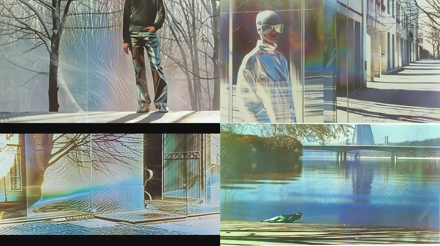 Futuristic Interplay of Light and Reflection in Urban Landscapes - Midjourney sref style