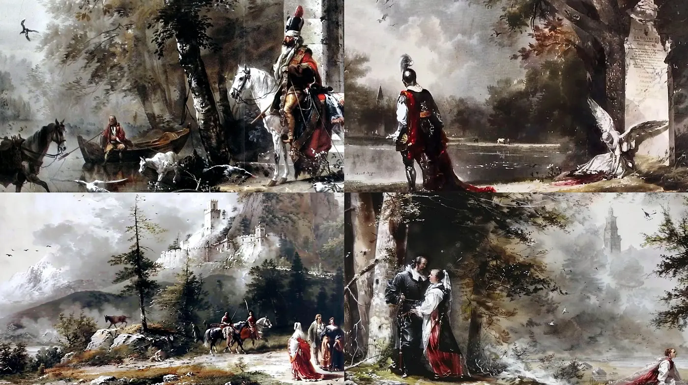 Romantic Era Echoes in Digitally Evoked Wilderness Tableaux - Midjourney sref style