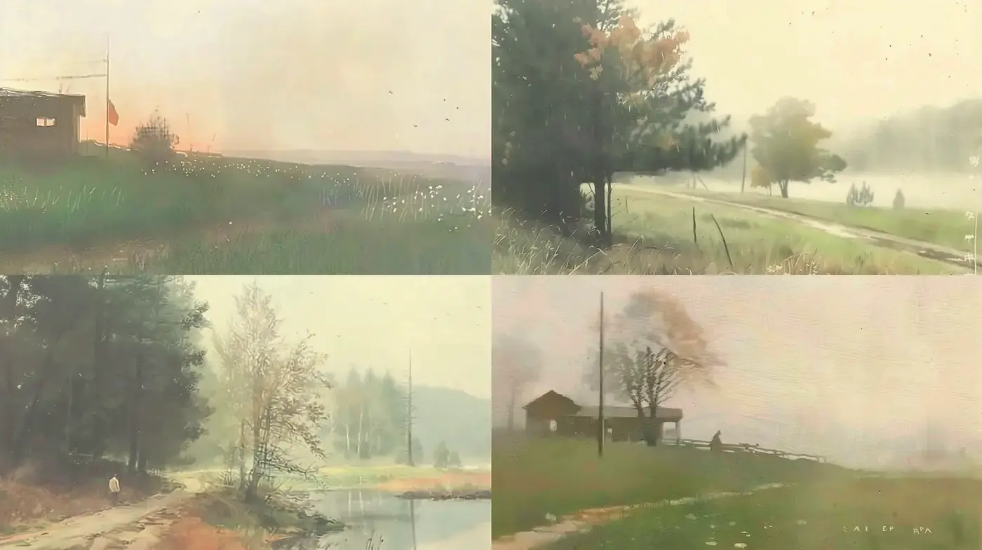 Ethereal Landscapes with a Dreamy Atmosphere - Midjourney sref style