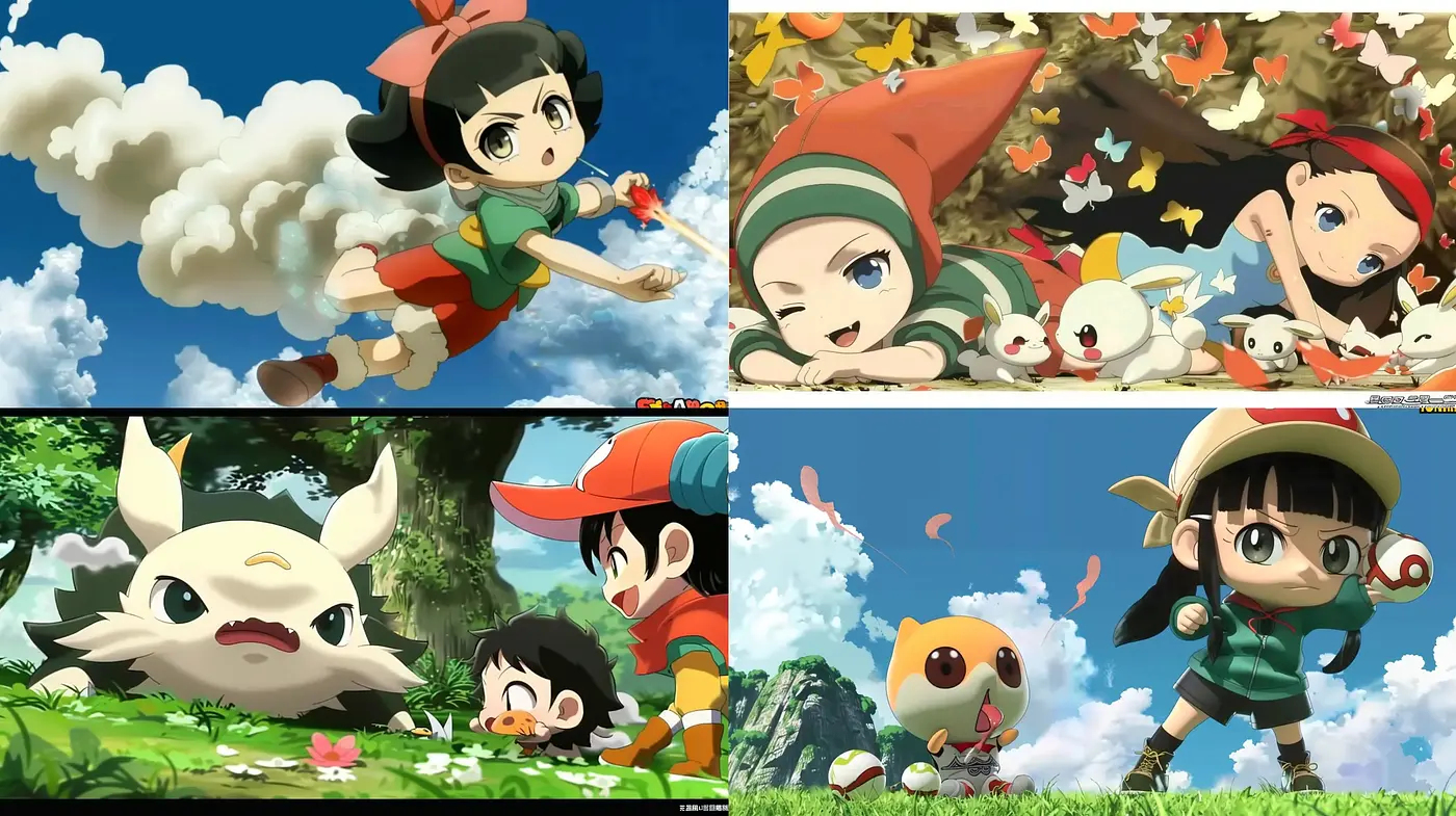 Vibrant Adventure in Anime-Inspired Illustration - Midjourney sref style