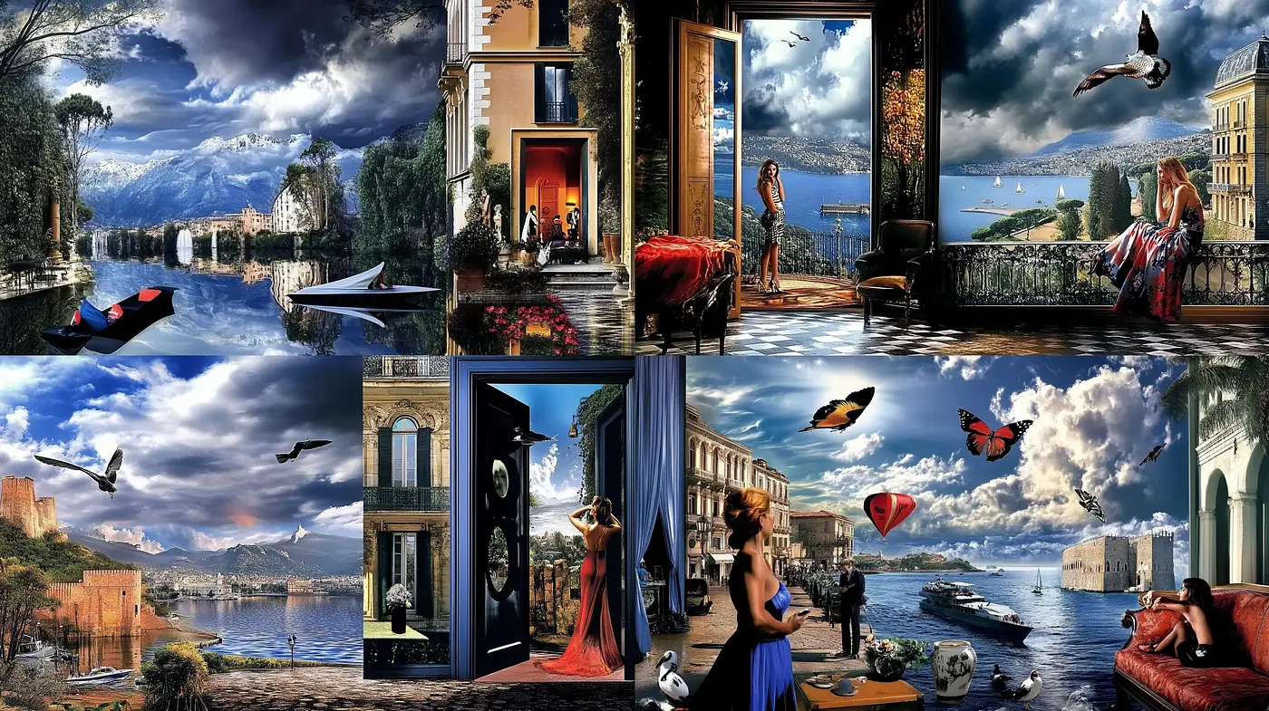 Ethereal Mediterranean Dreamscape in Hyper-realistic Detail - Midjourney sref style