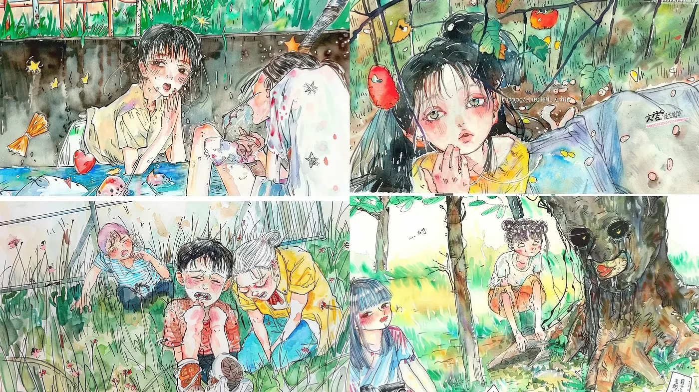 A Whimsical Watercolor Storybook Journey - Midjourney sref style