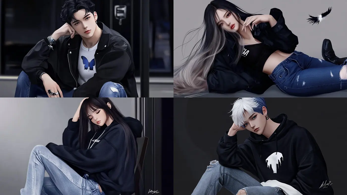 Stylized portrayal in a cohesive aesthetic with a moody vibe - Midjourney sref style