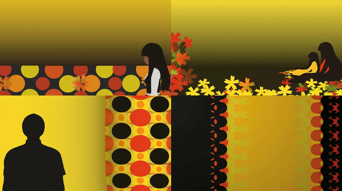 Autumnal Equinox: A Harmonious Blend of Warm Hues and Evocative Silhouettes - Midjourney sref style