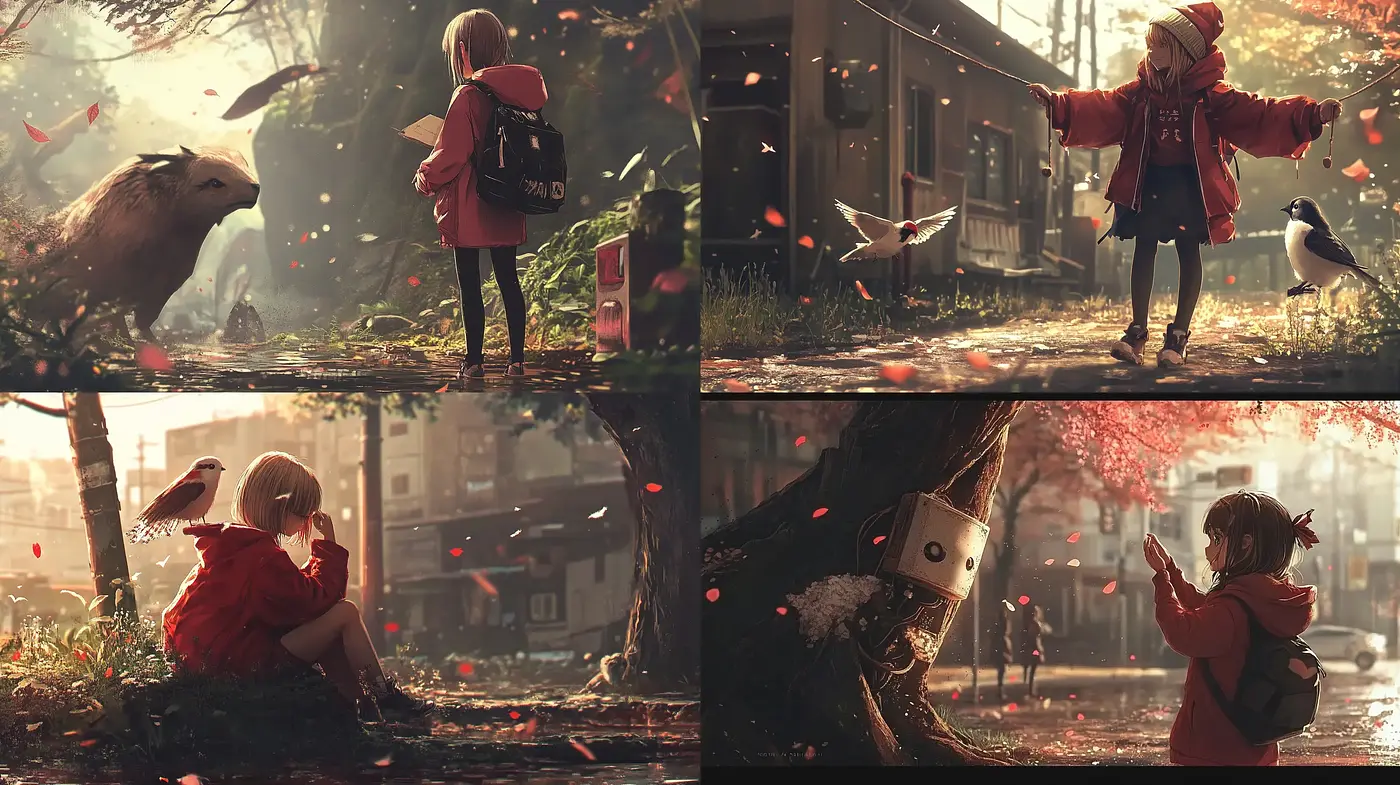 Serene Autumnal Dreamscapes with a Cinematic Flair - Midjourney sref style