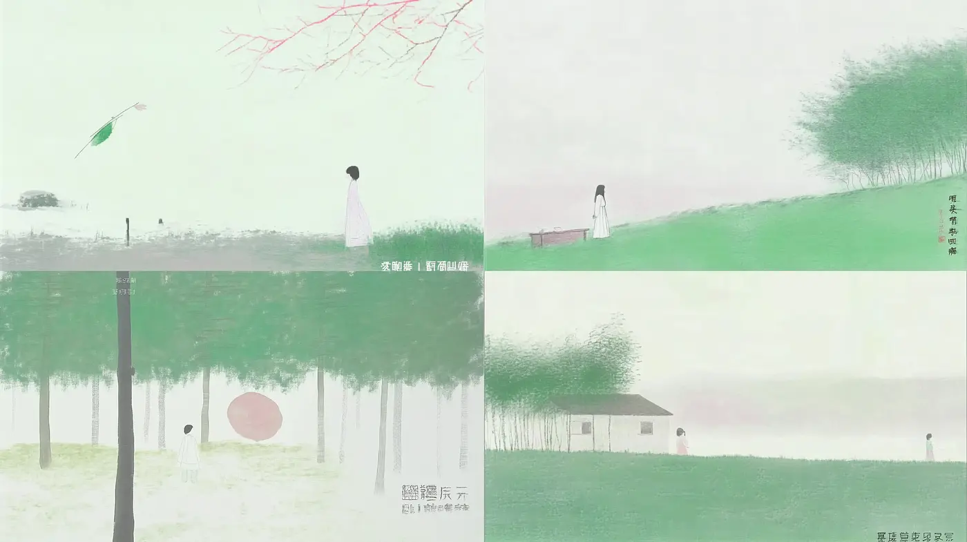 Ethereal Pastel Dreamscape: A Consistent Exploration of Serenity and Simplicity - Midjourney sref style