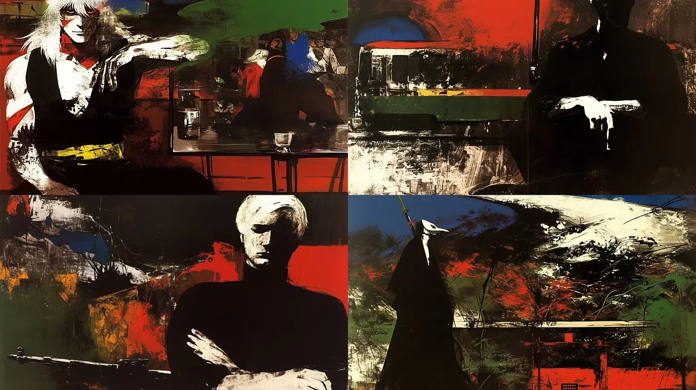 Abstract Expressionist Fusion with a Modernist Cinematic Influence - Midjourney sref style