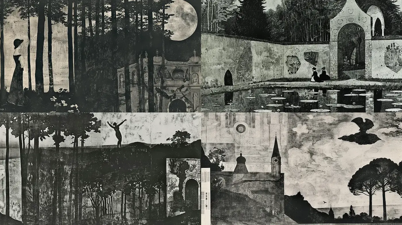 Mysterious and Ethereal Landscapes with a Touch of Melancholy - Midjourney sref style