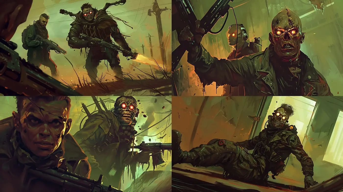 Post-Apocalyptic Warrior's Tale: A Gritty Dystopian Visual Symphony - Midjourney sref style