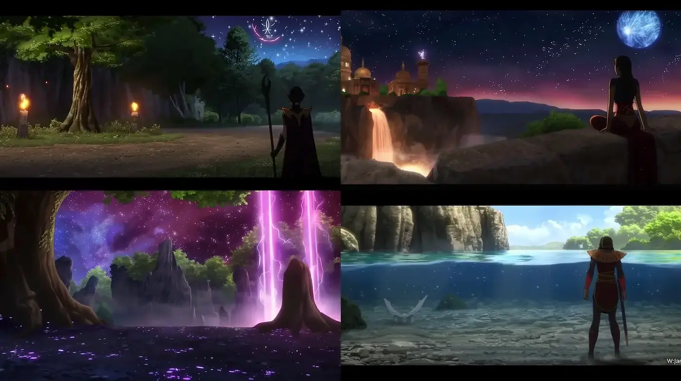 Mystical Landscapes with Ethereal Elements and Celestial Themes - Midjourney sref style