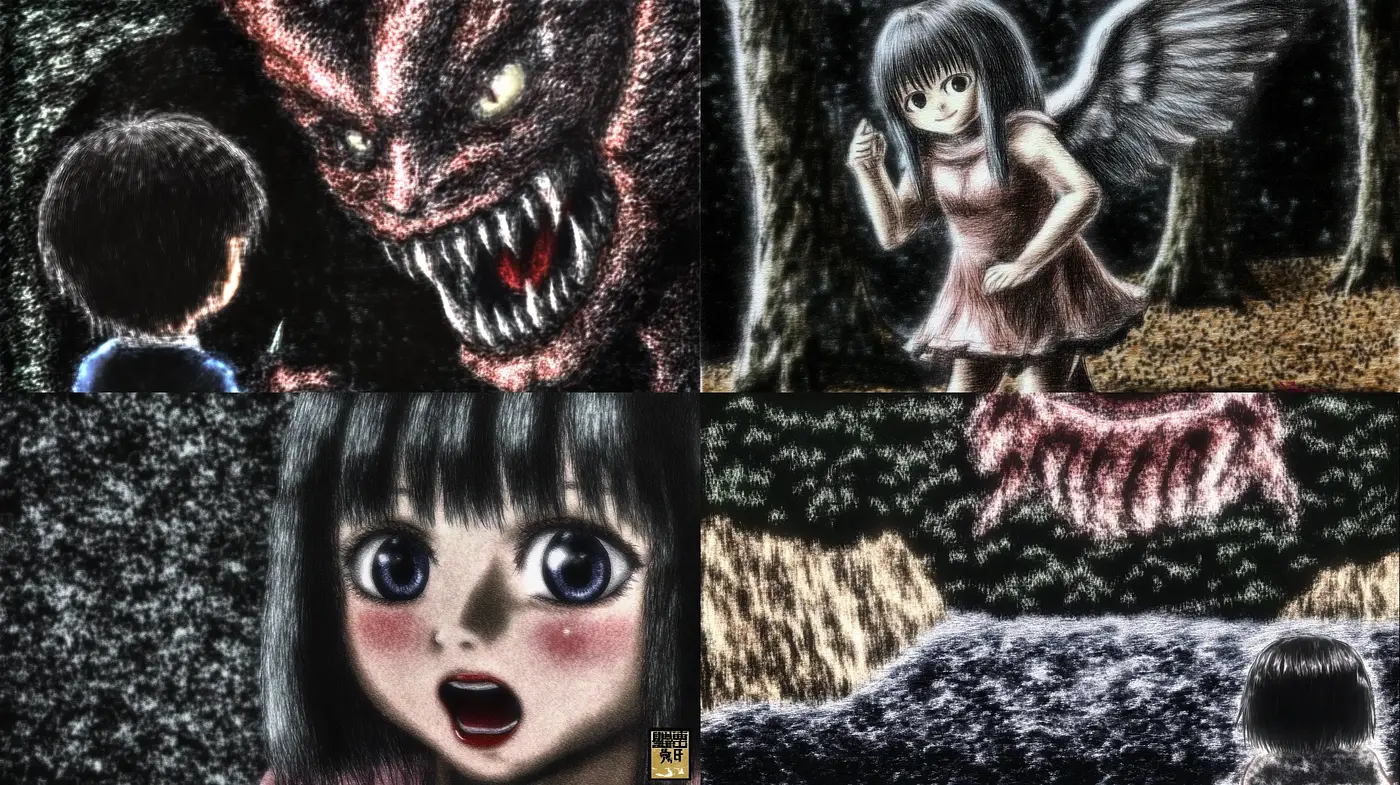 Dark Enchanted Anime-Inspired Dreamscape - Midjourney sref style