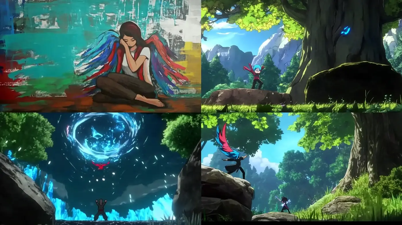 Enchanted Serenity of Stylized Anime-Inspired Landscapes - Midjourney sref style