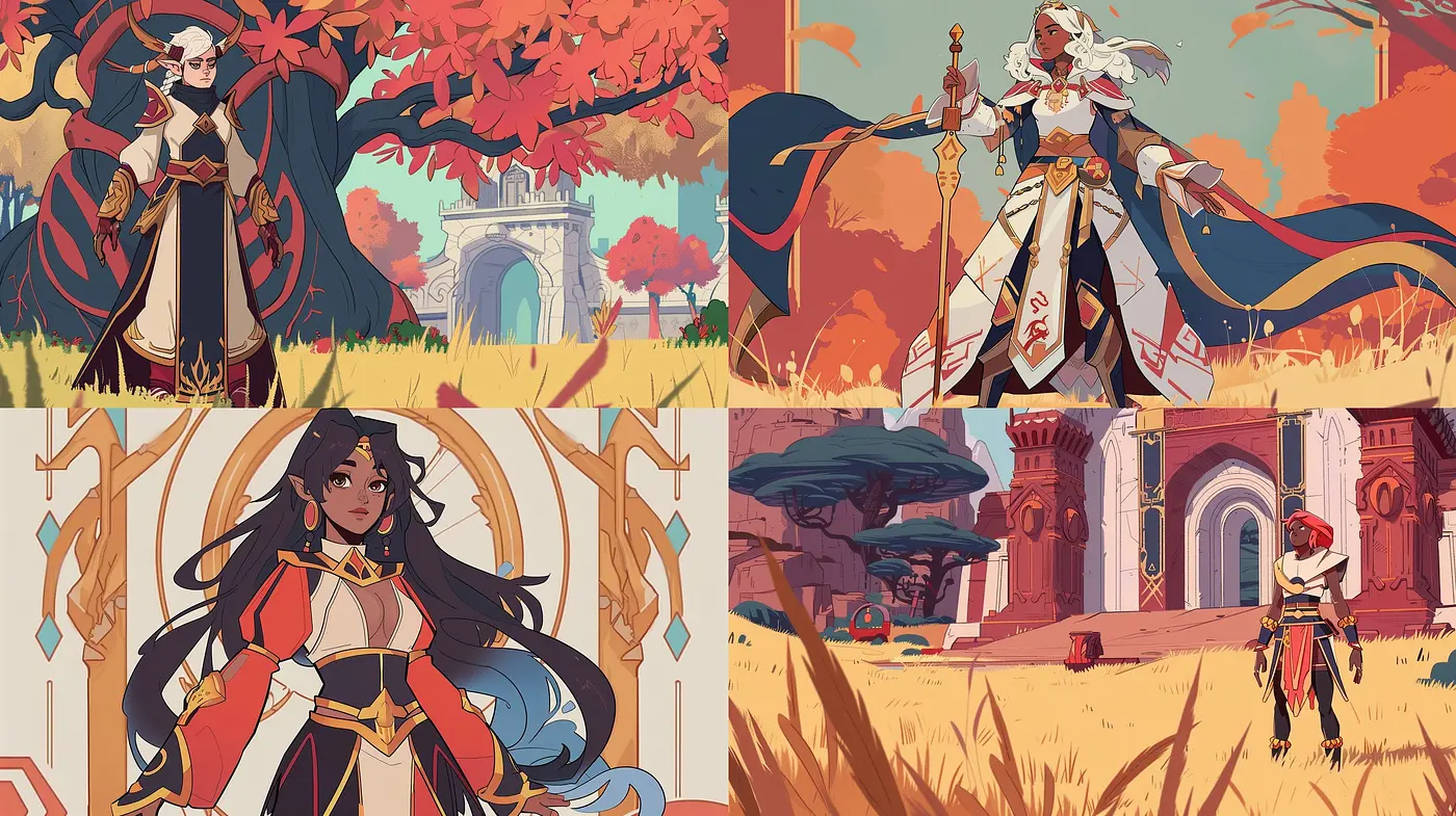 Autumnal Elegance with Anime Essence - Midjourney sref style