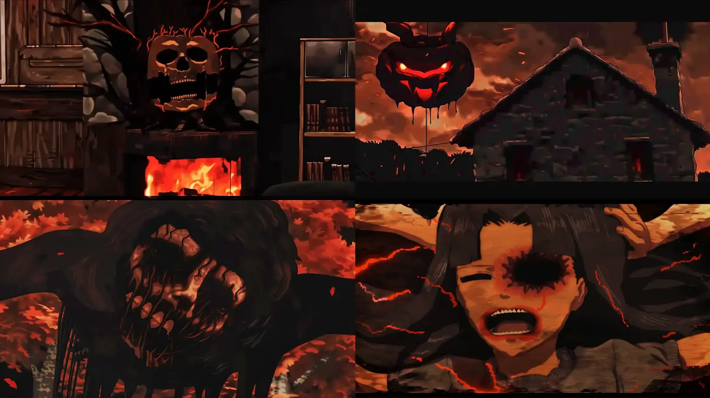 Brooding Shadows and Eerie Flames: A Study in Dark Expressionism - Midjourney sref style