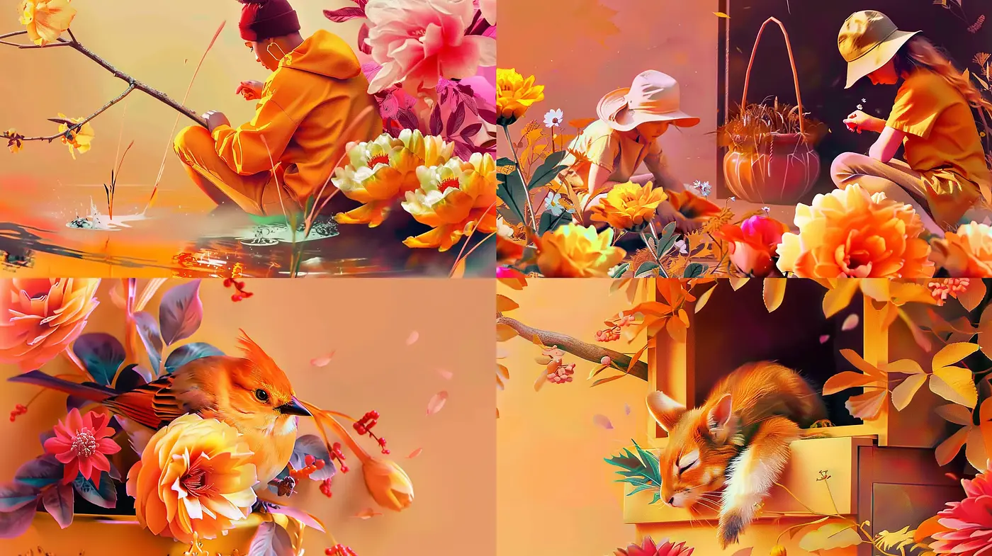 Warm Autumnal Dreamscapes with Painterly Flourishes - Midjourney sref style