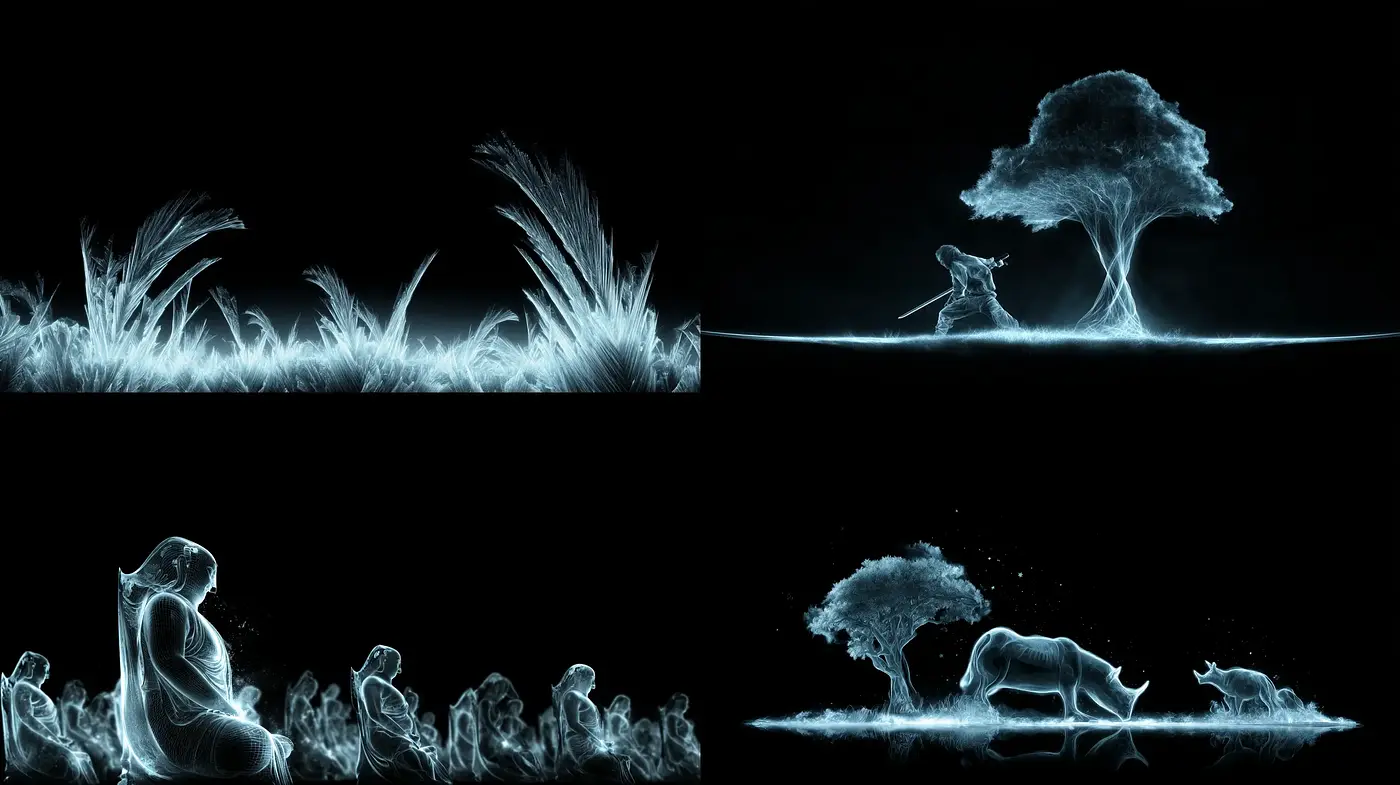 Ethereal and Minimalist Imagery with Fluid Energy - Midjourney sref style