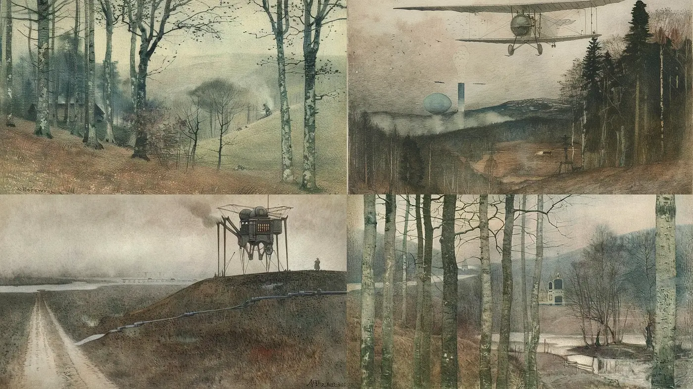 Subdued Ethereal Landscapes in Muted Earth Tones - Midjourney sref style