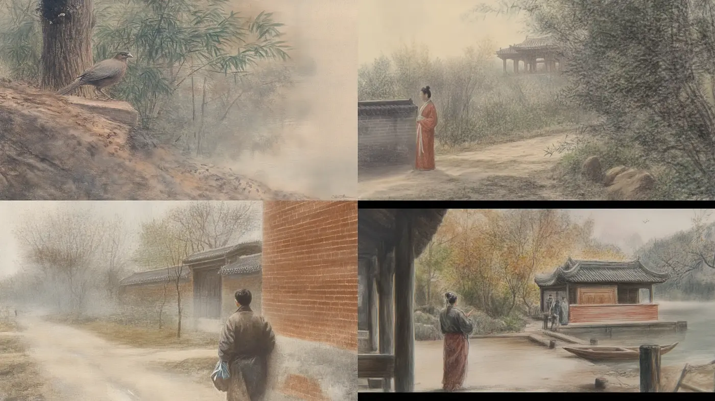 Ethereal Mist in East Asian-Inspired Serene Landscapes - Midjourney sref style