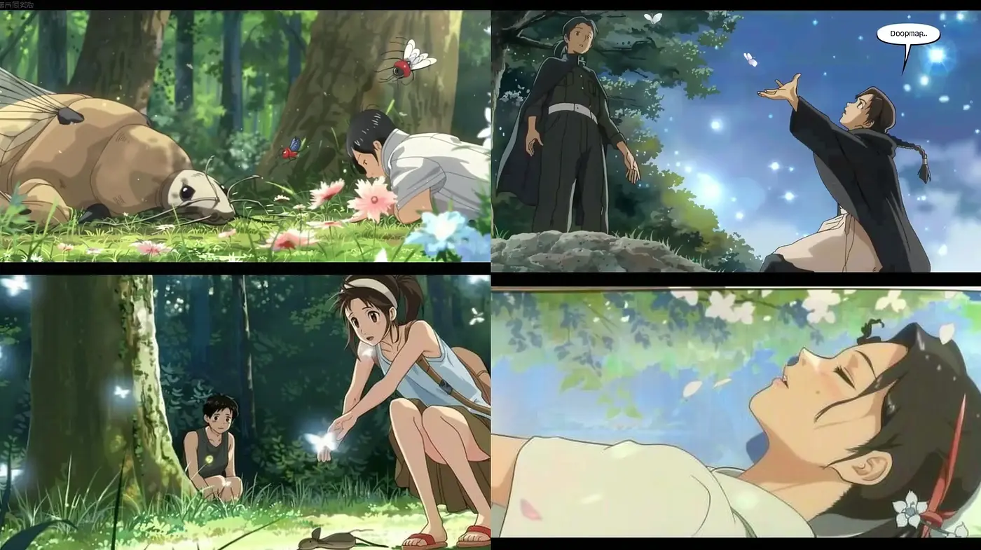 Ethereal Anime Dreamscapes with Lush Nature Palettes - Midjourney sref style